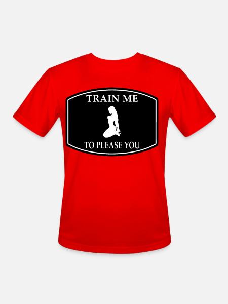 BDSM Train Me Dominance & Submission - Men's Moisture Wicking Performance T-Shirt - red