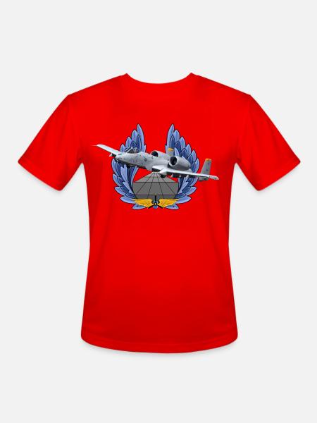 A-10 Thunderbolt - Men's Moisture Wicking Performance T-Shirt - red