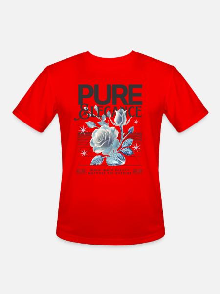 Pure Elegance Rose - Men's Moisture Wicking Performance T-Shirt - red