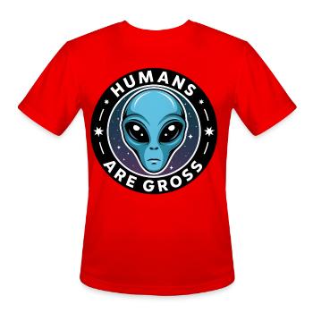 Tête d’extraterrestre : les humains sont dégoûtants - T-Shirt Performance pour hommes - rouge - Devant - Jackson (183cm)