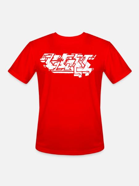 Graffiti Piece - White - Men's Moisture Wicking Performance T-Shirt - red