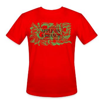 Verdant Engraved Currency Emblem - Men's Moisture Wicking Performance T-Shirt - red - Front - Jackson (183cm)