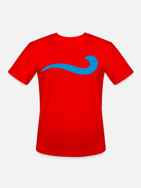 water - Men's Moisture Wicking Performance T-Shirt - red
