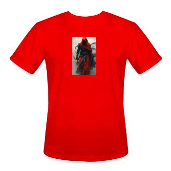 Crimson Hooded Warrior - Men's Moisture Wicking Performance T-Shirt - red - Front - Jackson (183cm)