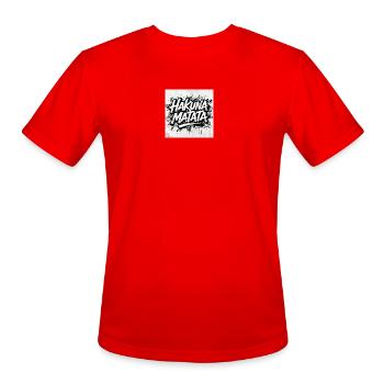 Carefree Swahili Graffiti - Men's Moisture Wicking Performance T-Shirt - red - Front - Jackson (183cm)