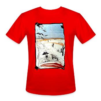Desert Road Skull Fear & Loathing Drive - Men's Moisture Wicking Performance T-Shirt - red - Front - Jackson (183cm)