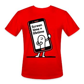 Screen Time Equals Lifetime - Men's Moisture Wicking Performance T-Shirt - red - Front - Jackson (183cm)