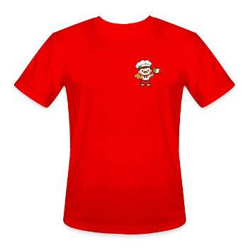 Italian kawaii art with italian flag - Men's Moisture Wicking Performance T-Shirt - red - Front - Jackson (183cm)