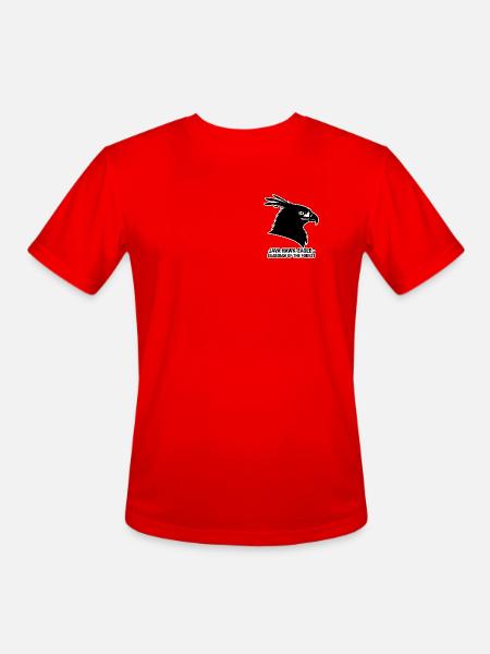 Java Hawk-Eagle: Forest Guardian - Men's Moisture Wicking Performance T-Shirt - red