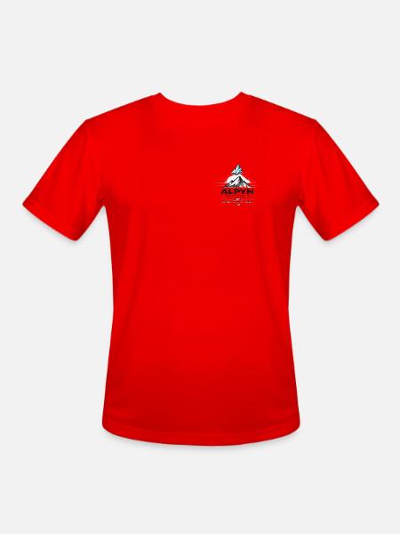 Alpyn Glacier Crest - Men's Moisture Wicking Performance T-Shirt - red