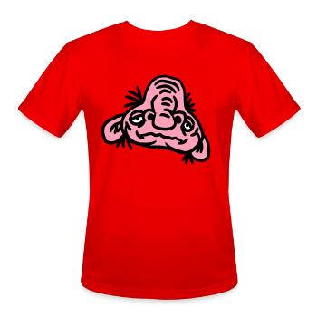 old opa face man ugly disgusting monster horror ha - Men's Moisture Wicking Performance T-Shirt - red - Front - Jackson (183cm)