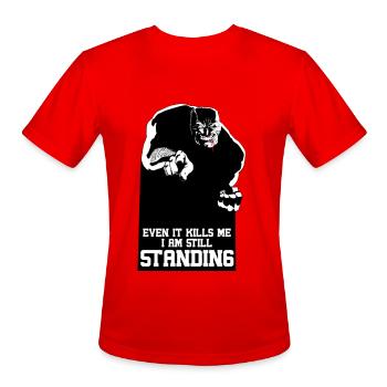 still standing man - Men's Moisture Wicking Performance T-Shirt - red - Front - Jackson (183cm)