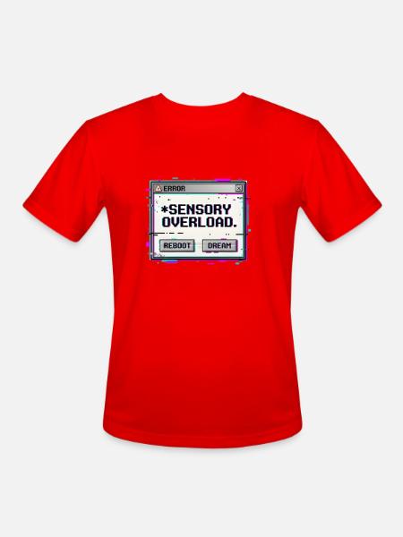 Sensory Overload - Men's Moisture Wicking Performance T-Shirt - red