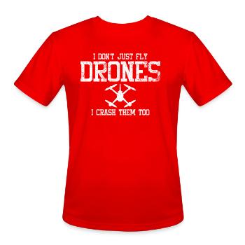 Drones Quadcopter Drone Racing - Men's Moisture Wicking Performance T-Shirt - red - Front - Jackson (183cm)