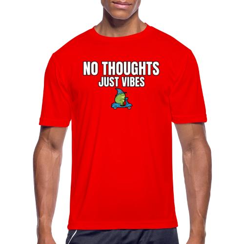 No Thoughts Just Vibes Funny Frog Shirt - Men's Moisture Wicking Performance T-Shirt