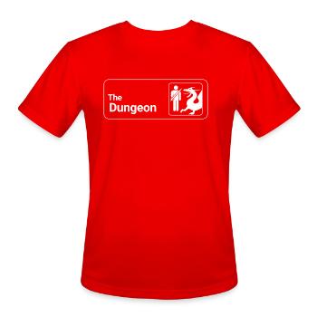 The Dungeon Office Sign - Men's Moisture Wicking Performance T-Shirt - red - Front - Jackson (183cm)