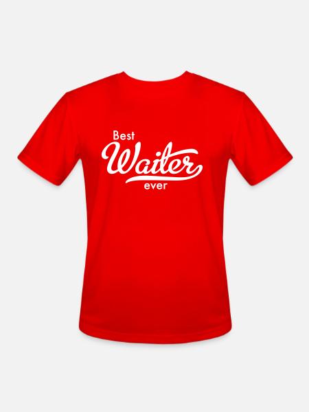 Best Waiter - Men's Moisture Wicking Performance T-Shirt - red