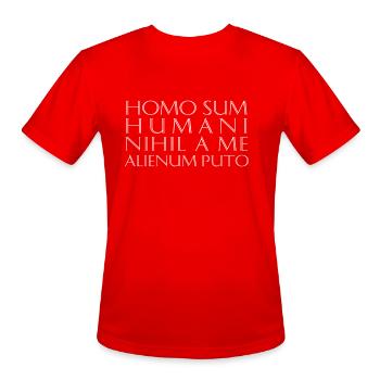 Homo Sum Humani Nihil A Me Alienum Puto - Men's Moisture Wicking Performance T-Shirt - red - Front - Jackson (183cm)