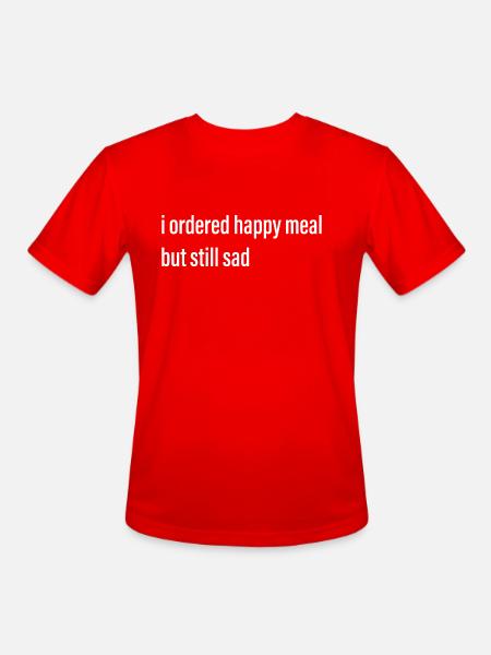 Happy Meal Meme - Men's Moisture Wicking Performance T-Shirt - red