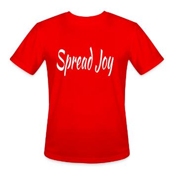 Spread Joy - Men's Moisture Wicking Performance T-Shirt - red - Front - Jackson (183cm)