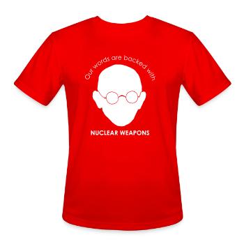 Civilization Nuclear Weapons - Men's Moisture Wicking Performance T-Shirt - red - Front - Jackson (183cm)