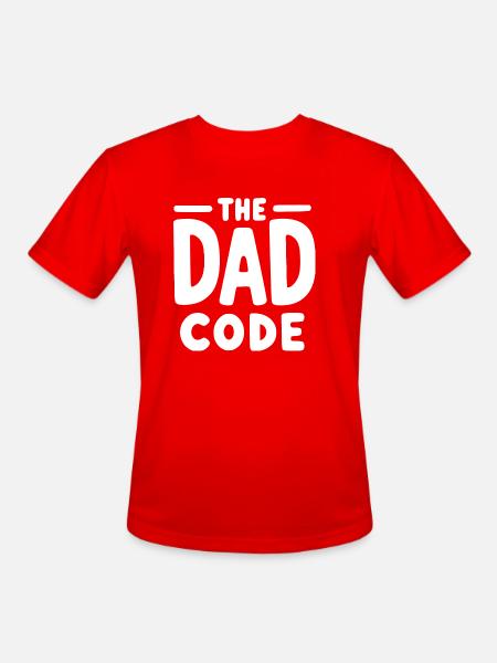 The Dad Code - Men's Moisture Wicking Performance T-Shirt - red