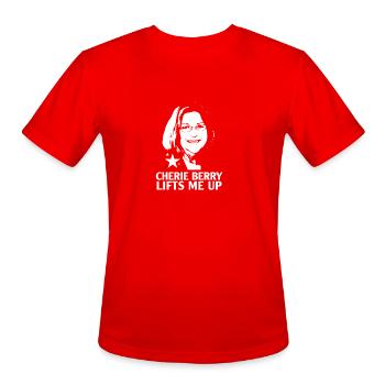 Cherie Berry Lifts Me Up - Men's Moisture Wicking Performance T-Shirt - red - Front - Jackson (183cm)