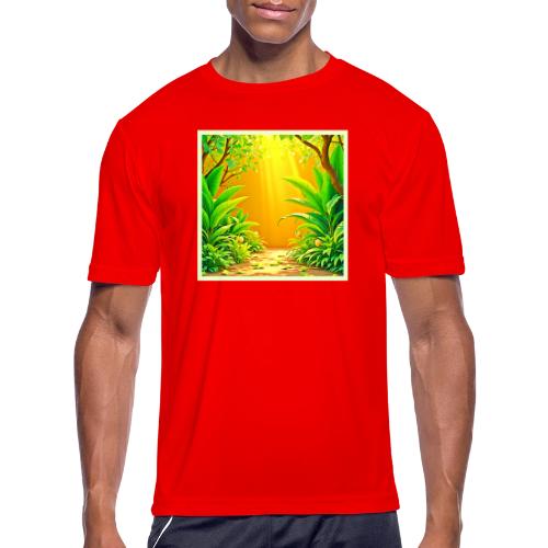 Sunny Nature Path Art - Men's Moisture Wicking Performance T-Shirt