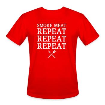 Smoke Meat A Barbecue Lover Smoking For The - Men's Moisture Wicking Performance T-Shirt - red - Front - Jackson (183cm)