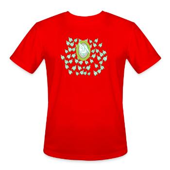 Uranium Designer Feeling Batuk(Orbital  ) - Men's Moisture Wicking Performance T-Shirt - red - Front - Jackson (183cm)
