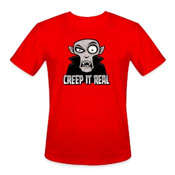 Creep It Real Classic Horror Vampire Design - Men's Moisture Wicking Performance T-Shirt - red - Front - Jackson (183cm)