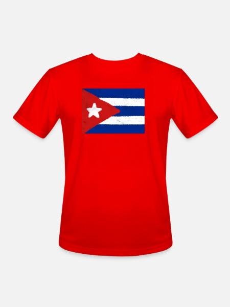Cuban flag  - Men's Moisture Wicking Performance T-Shirt - red