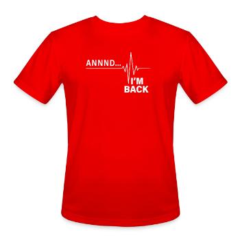 Back With Heartbeat - Men's Moisture Wicking Performance T-Shirt - red - Front - Jackson (183cm)