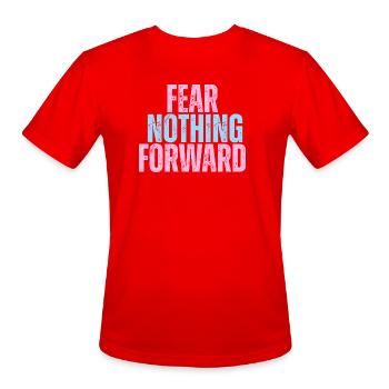 Fear Nothing Forward  - Men's Moisture Wicking Performance T-Shirt - red - Front - Jackson (183cm)