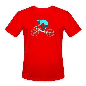 Neon Cyclist Night Ride - Men's Moisture Wicking Performance T-Shirt - red - Front - Jackson (183cm)