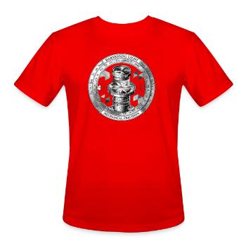 Harnessing Light: Precision Gear - Men's Moisture Wicking Performance T-Shirt - red - Front - Jackson (183cm)