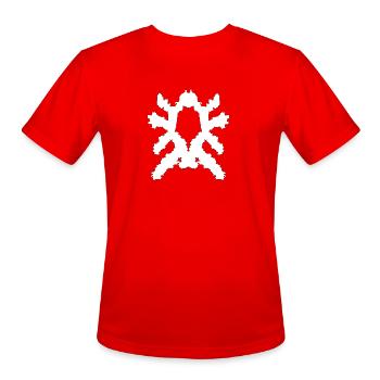 Icy Glyph Snowflake Emblem - Men's Moisture Wicking Performance T-Shirt - red - Front - Jackson (183cm)