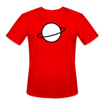 Planet - Men's Moisture Wicking Performance T-Shirt - red - Front - Jackson (183cm)