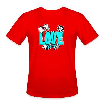 Love - ICONIC Comic Character funny Urban - Men's Moisture Wicking Performance T-Shirt - red - Front - Jackson (183cm)