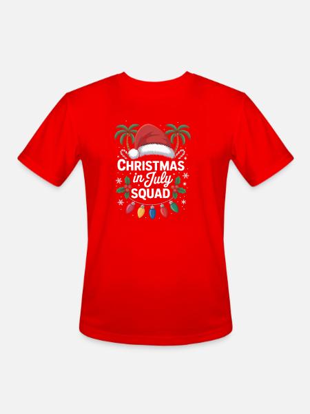 Christmas in July Squad - Men's Moisture Wicking Performance T-Shirt - red
