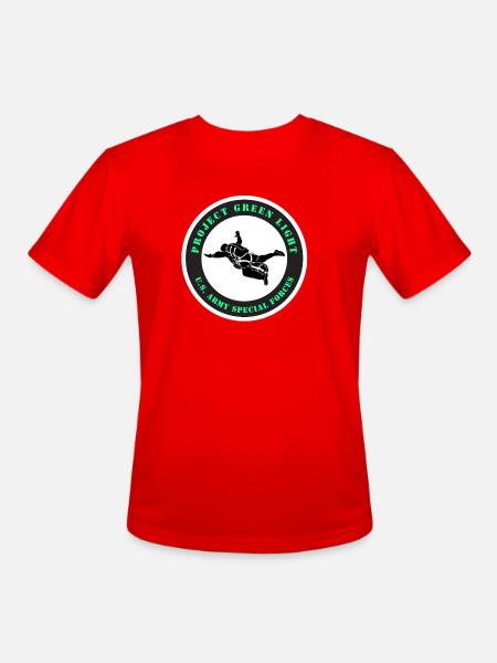 Project Green Light - Men's Moisture Wicking Performance T-Shirt - red