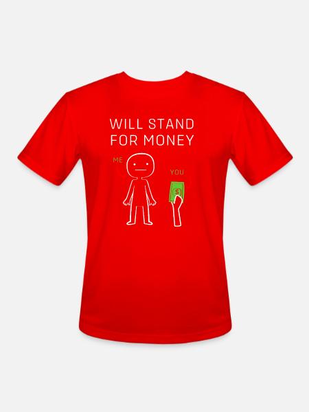 Funny Money Meme - Men's Moisture Wicking Performance T-Shirt - red