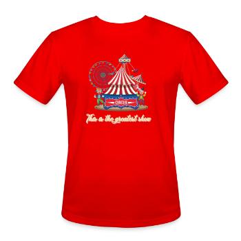 Circus-this is the greatest show - Men's Moisture Wicking Performance T-Shirt - red - Front - Jackson (183cm)