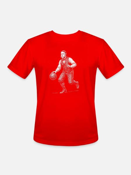 Chester A Arthur Basketball - Men's Moisture Wicking Performance T-Shirt - red