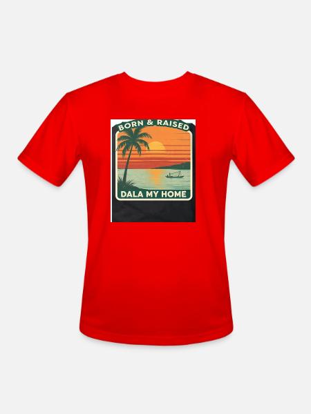 Born & Raised Dala My Home - Men's Moisture Wicking Performance T-Shirt - red