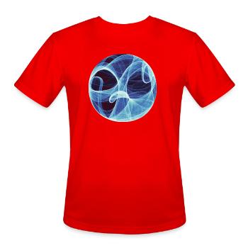 Tree of Life – Fractal Design - Men's Moisture Wicking Performance T-Shirt - red - Front - Jackson (183cm)
