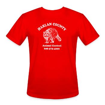 Haarlan County Animal Control - Men's Moisture Wicking Performance T-Shirt - red - Front - Jackson (183cm)