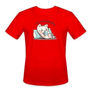 I am very busy today - Men's Moisture Wicking Performance T-Shirt - red - Front - Jackson (183cm)