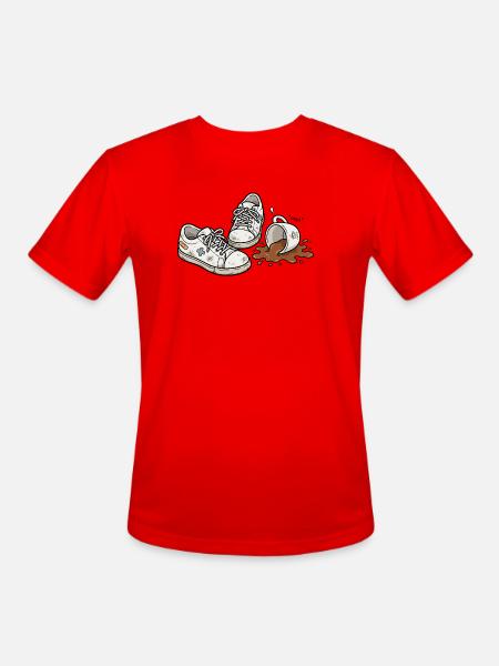 Coffee Spill Sneakers - Men's Moisture Wicking Performance T-Shirt - red