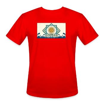 La Pasión Alta Sunburst Emblem - Men's Moisture Wicking Performance T-Shirt - red - Front - Jackson (183cm)